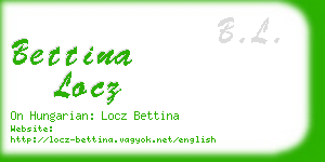 bettina locz business card